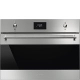 SMEG Four combiné micro-ondes SO4301M1X, 40 litres, combiné compact, Niche 45 cm