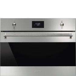 SMEG Four combiné micro-ondes SO4301M1X, 40 litres, combiné compact, Niche 45 cm