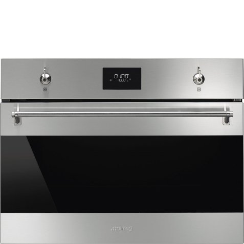 SMEG Four combiné micro-ondes SO4301M1X, 40 litres, combiné compact, Niche 45 cm