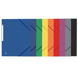 Chemise Oxford Top File + A4 avec élastique couverture carte coloris assortis