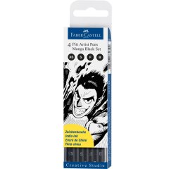 Faber-Castell 167132 fineliner Black 4 pc(s)