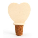 Bouchon de bouteille graine creative embout cîur 5x3x8cm  a decorer