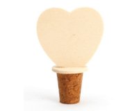 Bouchon de bouteille graine creative embout cîur 5x3x8cm  a decorer