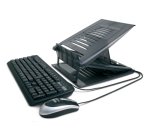 Hamlet XTMS100KM Tiramisù Notebook stand with keyboard and mouse Black