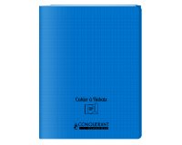 Cahier A Rabat Conquerant Classique Agrafe 240X320 48P 90G Seyes Polypro Bleu