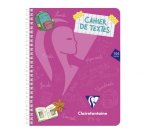 Mimesys cahier de textes reliure intégrale 17x22cm 144 pages grands carreaux couverture polypropylène Couleur aléatoire - Assortis