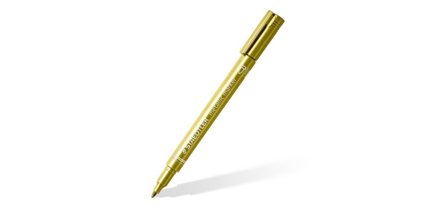 Marqueur staedtler corps metallique 8323 pointe ogive  2,7mm trace 1 a 2mm