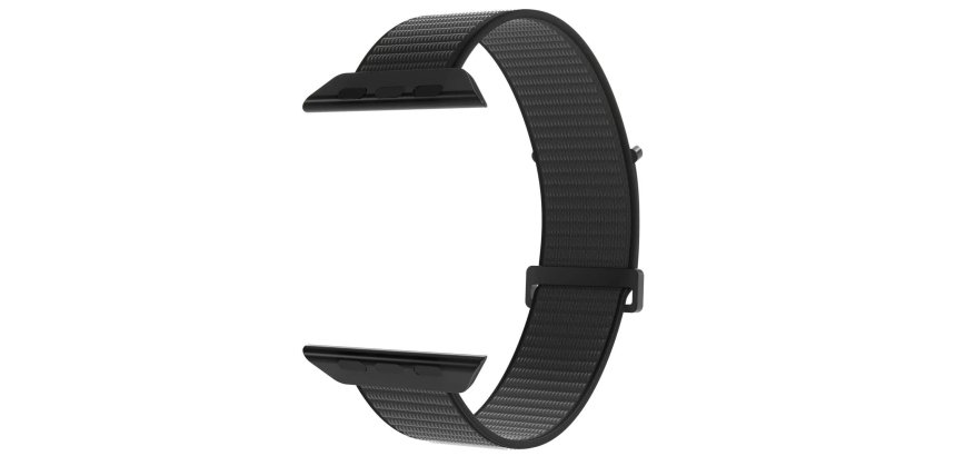 SBS Bracelet pour montre nylon App Watch Noir- boîtier 38-40-41mm