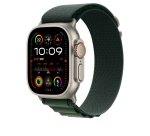 Apple 49mm Dark Green Alpine Loop - Medium - Natural Titanium Finish