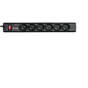 Eaton PS6D limitador de tensión Negro, Blanco 6 salidas AC 220 - 250 V 1 m