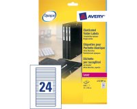 Etiquette de classement adhésive, 134 x 11 mm, blanc