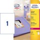 Avery Etichette effetto glossy per stampanti laser a colori - 295 x 209 mm