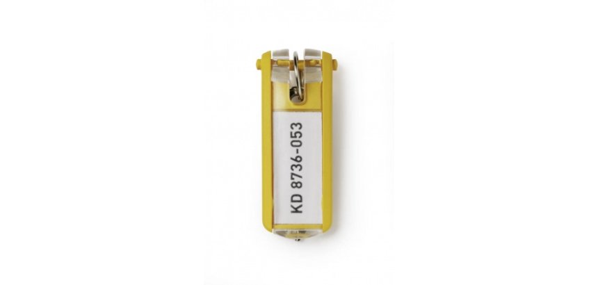 Portachiavi Key Clip - giallo - Durable - conf. 6 pezzi