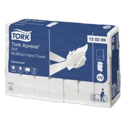 Colis de 21 paquet 180 feuilles Essuie-mains Xpress interfoliés doux Advanced 2 plis Z 24 x 21,3 cm