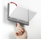 Plaque murale durable click sign a6 paysage cadre profilé plastique haute qualité 14,9x10,5cm coloris gris graphite