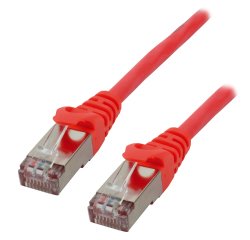 MCL 2m Cat6a S/FTP câble de réseau Rouge S/FTP (S-STP) Rond