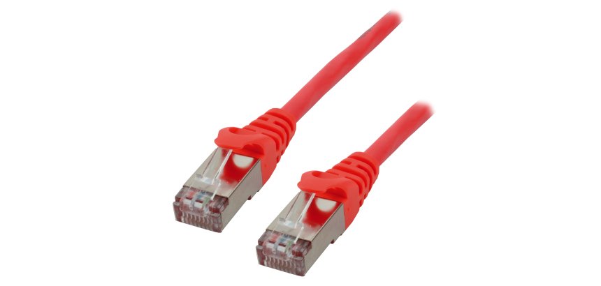 MCL 2m Cat6a S/FTP câble de réseau Rouge S/FTP (S-STP)