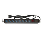 LINK Multipresa Da Rack 19" 8 Prese Universali Con Interruttore Spina Italiana 16A