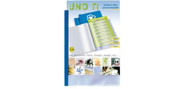 Portalistini personalizzabile Uno TI - 22 x 30 cm - 12 buste - blu - Sei Rota