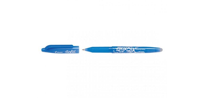 Roller pilot frixion ball encre gel pointe moyenne      coloris bleu ciel