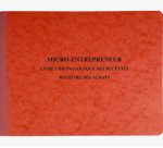 Piqûre 24x32cm Livre chronologique des recettes - Reg. des achats - Spécial micro-entrepreneurs - Couleurs assorties