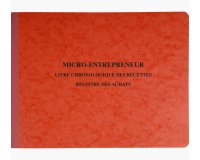 Piqûre 24x32cm Livre chronologique des recettes - Reg. des achats - Spécial micro-entrepreneurs - Couleurs assorties