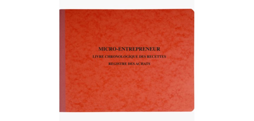 Piqûre 24x32cm Livre chronologique des recettes - Reg. des achats - Spécial micro-entrepreneurs - Couleurs assorties