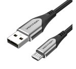 Vention Cable USB 2.0 3A COAHF/ USB Macho - MicroUSB Macho/ 1m/ Gris