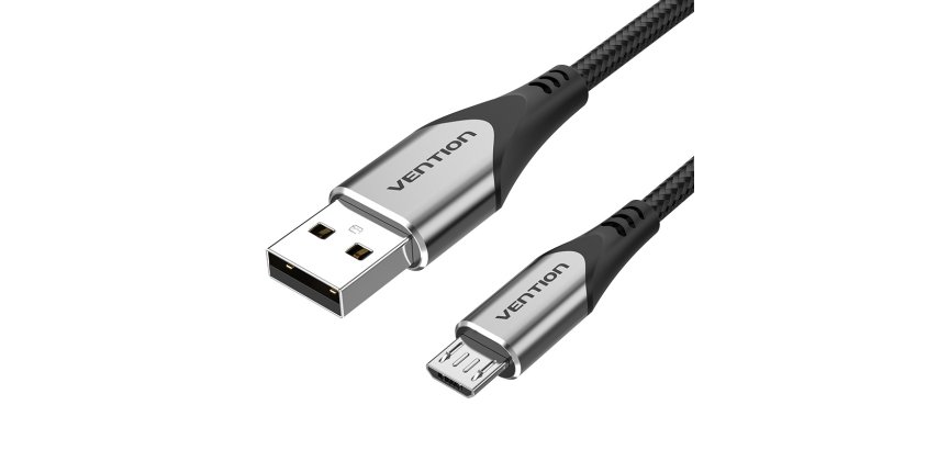 Vention Cable USB 2.0 3A COAHF/ USB Macho - MicroUSB Macho/ 1m/ Gris