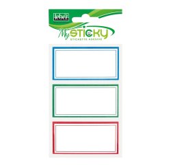 Lebez A4092 etichetta autoadesiva Rettangolo Permanente Blu, Verde, Rosso 18 pz