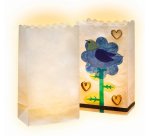 Sachet de papier photophore, blanc uni