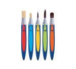 Pinceau pelikan griffix coloris et tailles assortis   blister 5 unites