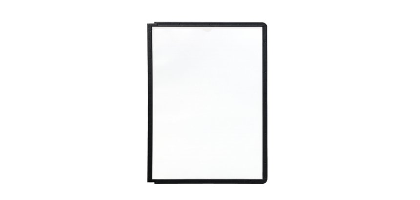 Plaque pochette SHERPA, A4, cadre: noir