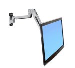 Ergotron LX Sit-Stand Wall Mount LCD Arm 106,7 cm (42") Mur Acier inoxydable