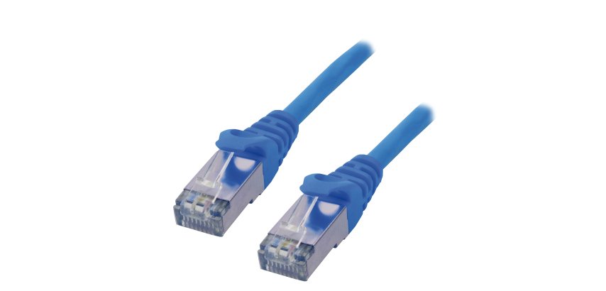 MCL Cable RJ45 Cat6 0.5m Blue câble de réseau Bleu 0,5 m F/UTP (FTP) Rond