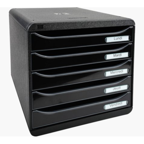 Module de classement Big Box Plus 5 tiroirs Glossy