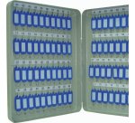 Armoire à clés q-connect 80 clés acier résistant épaisseur 0.8cm inclus 2 clés porte-clés accessoires 425x355x90mm