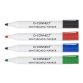 Marqueur q-connect tableau blanc pointe ogive tracé 2/3mm   corps plastique encre base    alcohol pochette 4 unit assort