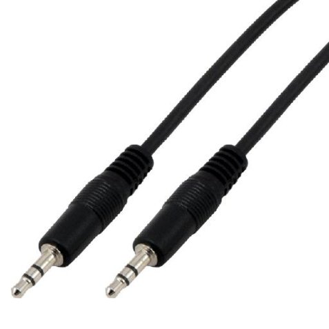 MCL Cable jack 3.5mm male stereo câble audio 5 m 3,5mm Noir