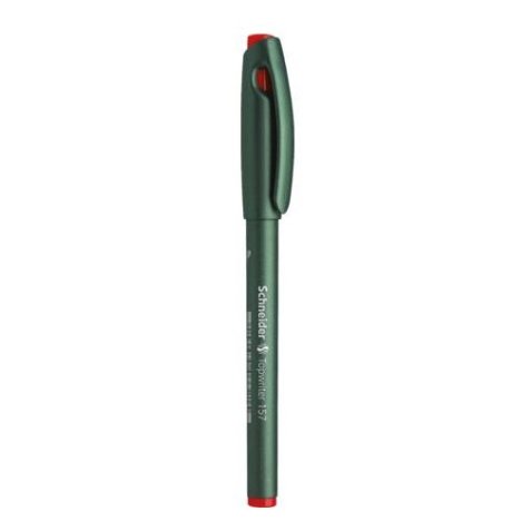 Stylo fibre schneider topwriter 157 pointe large    trait 0,8mm cap-off longue durée couleur rouge