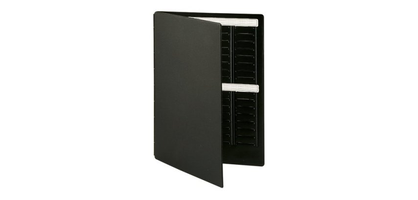 Mini planning à fiche T indice 2  – 2 volets noir – Nobo