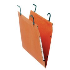 Boîte de 25 dossiers suspendus TMG pour TUBE en kraft 240g. Fond 15, bouton-pression. Orange