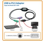 Tripp Lite B015-000 Adaptador USB a PS/2 para teclado y mouse