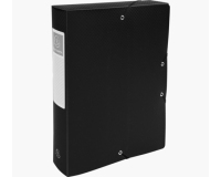 Boite de classement exacompta polypro opaque fernmeture par elastique dos de 60 mm 24x32  cm coloris noir