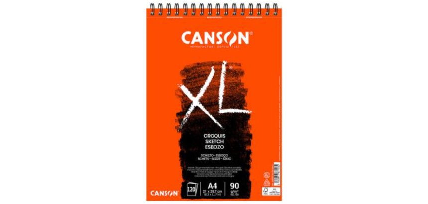 Bloc croquis canson xl spirale petit côté micro-perforations 90g a5 60f