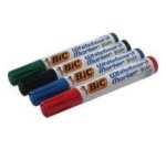 Marqueur bic velleda 1751 effaçable pointe biseautée tracé 2/5mm encre base alcool inodore corps plastique boîte 4u