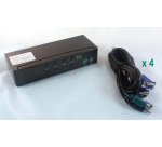 MCL CAS-463 commutateur écran, clavier et souris Noir