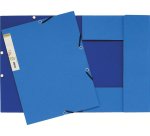 Chemise 3 rabats exacompta forever a4 carte recyclee     380gr fermeture elastique     coloris bleu france