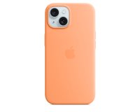 Apple iPhone 15 Silicone Case with MagSafe - Orange Sorbet