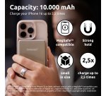 Intenso MW10000 Magnetic Power Bank 10000 mAh – MagSafe Compatible, 15W Wireless Charging, 20W USB-C PD, For iPhone & Android – Tested in Germany – Champagne